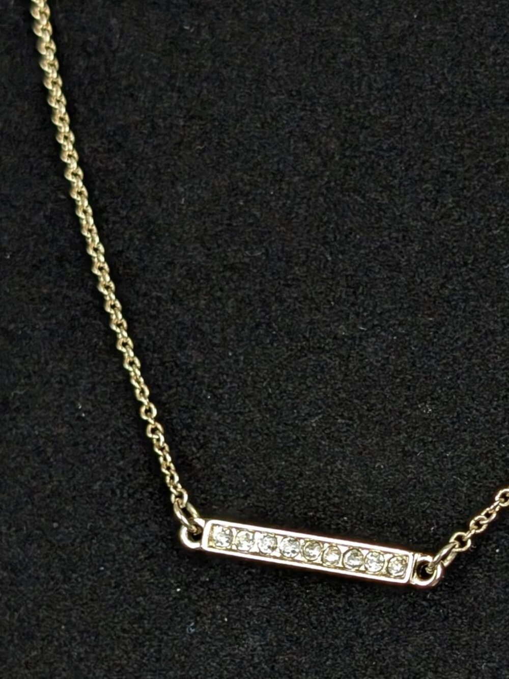 (2/$20) LOFT White Rhinestone Pendant Necklace - Picture 3 of 5